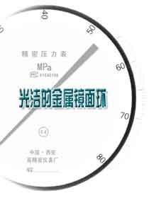 光潔的精密壓力表金屬鏡面
